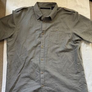 Sean John Olive Casual Button Down Shirt